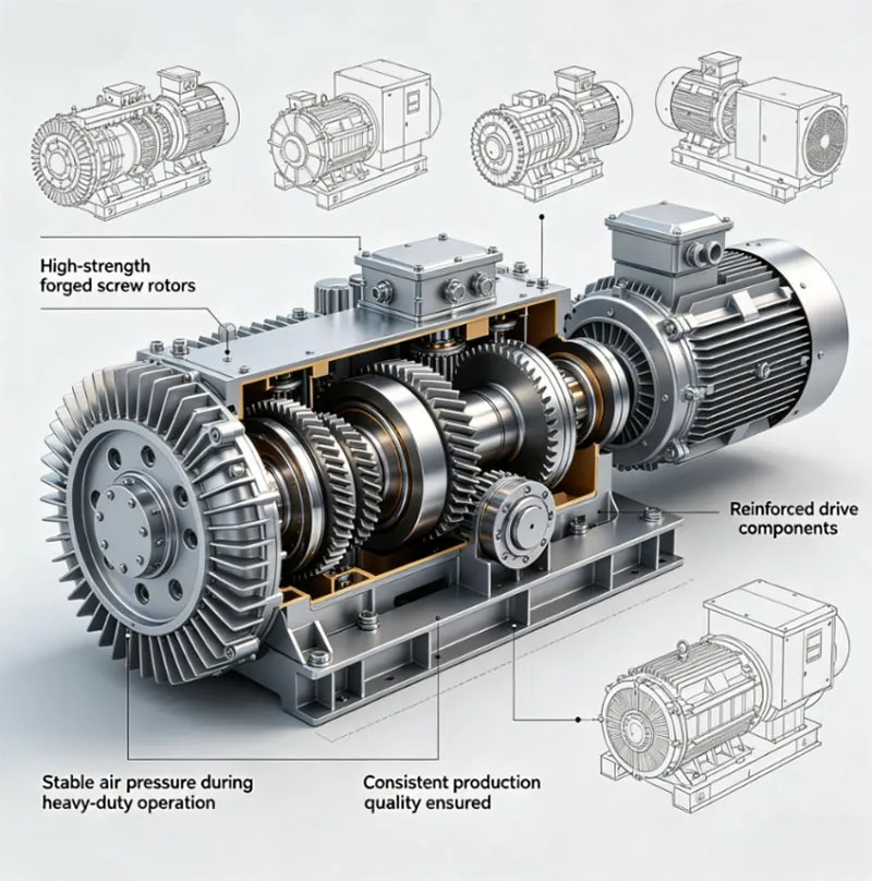 4-in-1 22KW 16 Bar Air Compressor